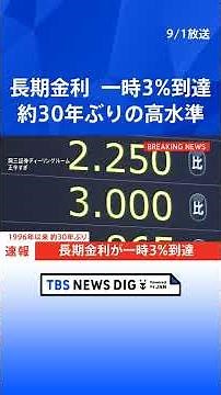 [Breaking News] Long-term interest rates briefly reach 3%, the first time in approximately 30 yea...