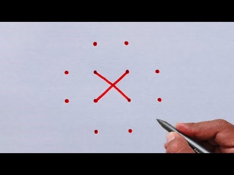 How to Make a Beautiful Design Using 12 Dots | Easy Art Trick