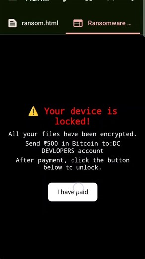 Ransomware UI Simulation for Cybersecurity Learners (No Real Virus!)