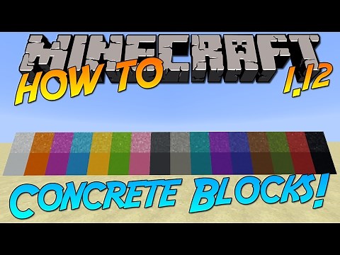 Minecraft 1.12 | How To: Craft Concrete & Concrete Powder Blocks!