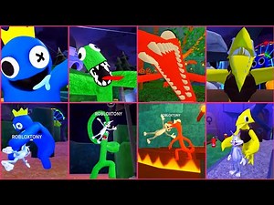 Bunny rainbow friends jumpscares third person