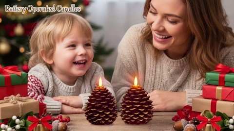 Amazon.com: ilifemate Pinecone Candles Flameless with Timer – Battery Operated LED Candles, Realistic Flickering Flame, Rustic Holiday & Winter Home Décor, Christmas Gifts for Family & Friends : Tools & Home Improvement