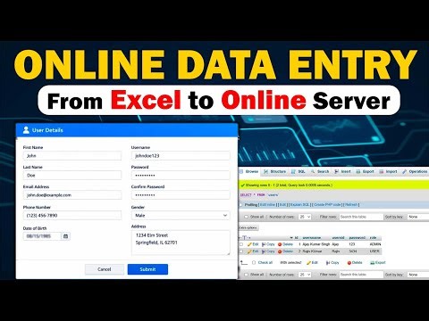 Ms Excel : Create Online Software in Excel with Server | Complete Tutorial Data Entry Software