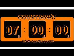 7 Hour Countdown Timer with Alarm Sound