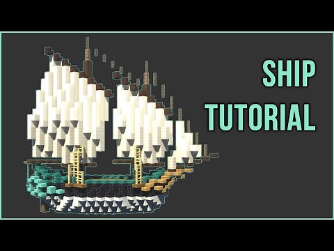 Minecraft Ship Tutorial: How to Build a Ship in Minecraft (Large 45° Schooner)