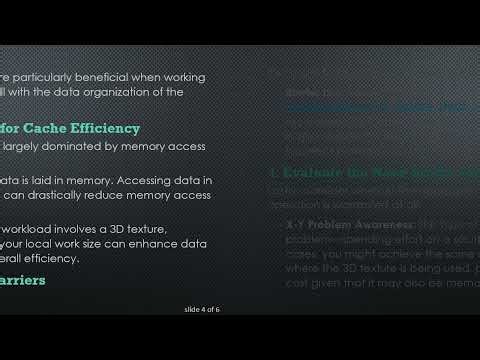 Maximizing GPU Performance: Enhancing Compute Shader Efficiency with Global and Local Work Groups