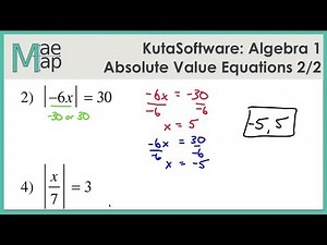 KutaSoftware: Algebra 1- Absolute Value Equations Part 2