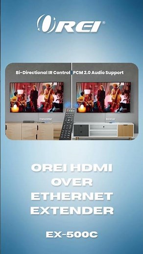 Extend HDMI up to 492ft! 🔥 1080p Over CAT6/7 (Loop Out + IR Control) #hdmiextender #tech #orei