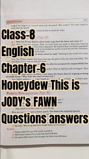 Class-8 English chapter-6 Questions answers|English Question Answers|@studydrive.
