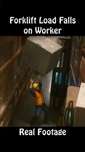 Forklift Accident | Heavy Load Falls on Worker