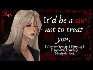 [F4A] [ASMR RP] Caring vampire hypnotises you (Part 1) (Flirting) (Slightly Manipulative) (Date)