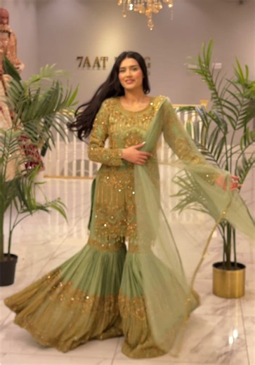 WATCH FULL🫣 AMAZING MOST VIRAL AND BEAUTIFUL GHARARA STYLE OUTFIT BY 7AATRANG BRIDAL🫠❤️#7aatrang #fyp #unfreezemyaccount #blackfriday #million