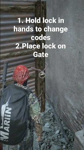 How to place combination lock in DayZ