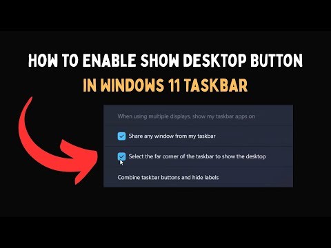How to Enable Show Desktop Button in Windows 11 Taskbar