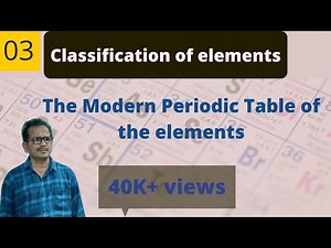 Classification of element class 10,class 11 | The Modern periodic Table of the elements