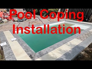 How to Install Pool copings and pool deck over a concrete pad using NST natural stone and pavers