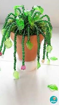 Viral Beaded Plant - Easy Bead Crafts #diy #beads #crafts DIY desk decor ideas