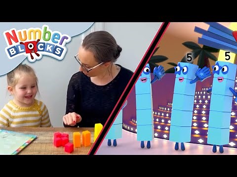‪@Numberblocks‬- Ways to Make Five! 🖐 | Block Play | Learn to Count