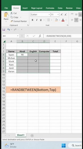 How to generate dummy data in Excel for practice #excel #data #dataanalyst #reels #shorts #msexcel