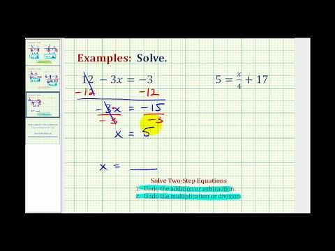 Ex 2: Solving Two-Step Equations Using Integers