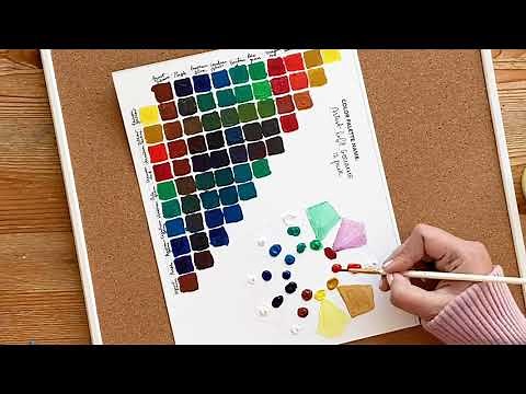 FREE color mixing chart printable, Gouache paint, Artists loft