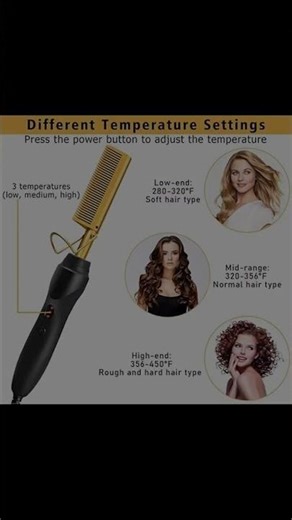 Hot Comb Hair Straightening Brush - Quick Tutorial