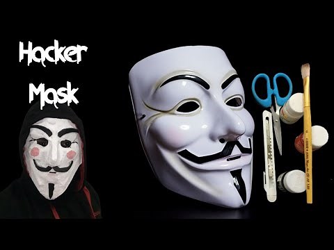 How to make Hacker Mask, Vendetta Mask, Anonymous Mask with newspaper, 3D Making Face Mask at Home