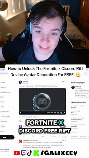 How to Unlock The Fortnite x Discord Rift Device Avatar Decoration For FREE! 🤯