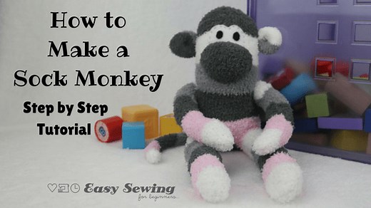 How to Make a Sock Monkey with a Sock Monkey Pattern PDF! - Easy Sewing For Beginners