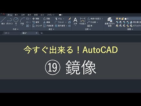 (New) AutoCAD Operation Method ⑲ Mirror Image