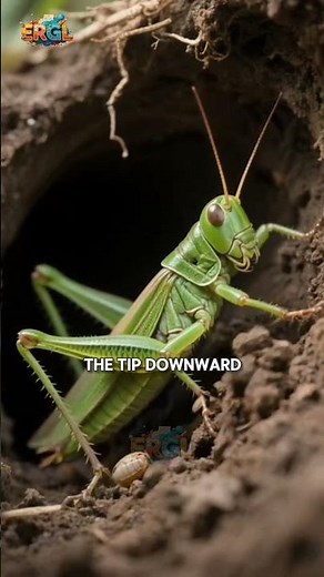 How Grasshoppers Lay Eggs: The Hidden Ovipositor Mechanism Explained! #bugbiology #grasshopper