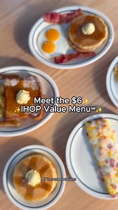 620K views | Have you met our IHOP Value Menu℠? Now available every day for only 6 bucks! 朗($7 in some locations) | IHOP | Facebook