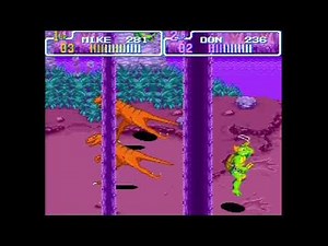 TMNT IV: Turtles in Time Two-Player Playthrough (Actual SNES Capture)