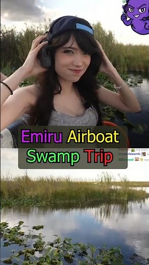 Emiru Screams Through Florida Swamp RIDE On Airboat #emiru #twitchclips #twitch