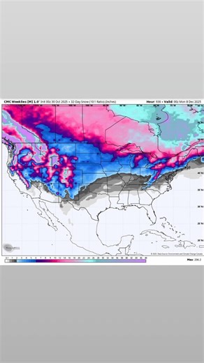 🌨️❄️ From Now Until December 14… the Models Are Feeling Extra Dramatic ❄️🌨️ The ECMWF, GFS, and CMC long-range models all seem to agree on one thing Mother Nature’s about to turn the snow dial way up! 😳 If these maps are anywhere close to right, we’re talking a winter wonderland stretching coast to coast… with the grey area sneaking suspiciously far south. Like, hello?! Who invited winter to Texas’ Christmas party this early? 😂 From now through December 14, the maps are painting a snowy pict