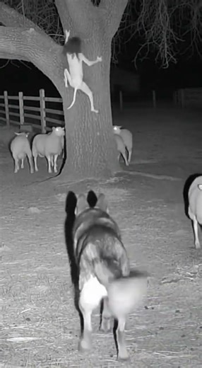 CCTV: Creepy Creature Runs Up Tree to Escape — Dog Drags It Down