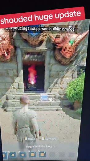 Exploring First Person Building Mode in Enshrouded