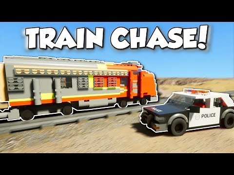 LEGO POLICE CHASE TRAIN! - Brick Rigs Gameplay - Multiplayer Cops & Robbers & Train Chase!
