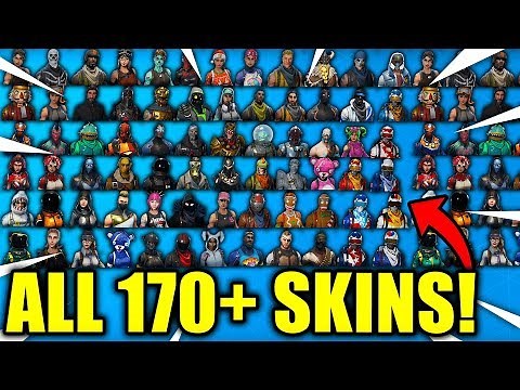 EVERY SKIN IN *ALL* OF FORTNITE! All 170+ Fortnite Skins SHOWCASED!