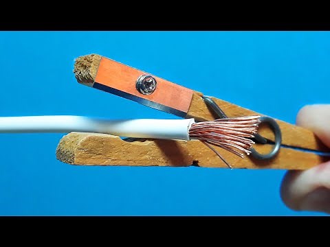 AWESOME IDEA! How to Strip Electric Wire | How to make easy Wire and Cable strippers | Tips & Tricks