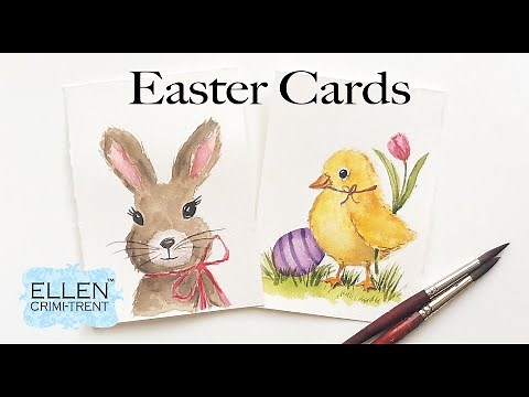 EASY Watercolor Easter Cards