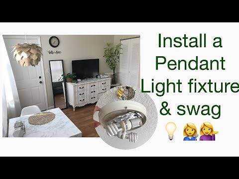 How to wire and install a pendant light fixture & swag it