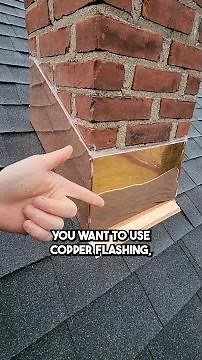 Copper Chimney Flashing on brick-and-mortar chimneys. - Glen Rock, NJ