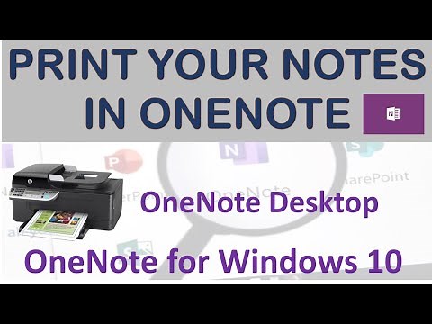 How to Print notes in Onenote | Print Pages, Sections and Notebook in Onenote | Print in OneNote