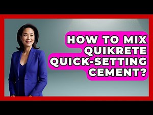 How To Mix Quikrete Quick-Setting Cement? - Civil Engineering Explained