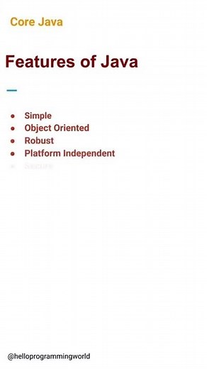 Java | Java Features (02) #corejava
