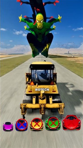 giant cars vs spiderman Roblox #shorts