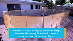 WaterWarden 4’ Pool Gate, Pool Fence Gate - 30” Wide, Self-Closing and Removable Pool Door, Coordinates with 4x12 ft Outdoor Child Safety In-Ground Pool Fencing, Easy DIY Installation,Black