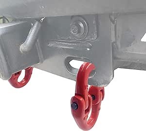 2pc 1/2 inch Tow Hitch Safety Chain Connector Link Hammerlock Grade 80 Coupling Link Red