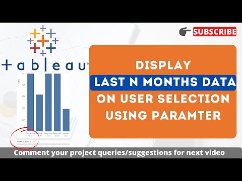 Display Last N months data using Parameter in Tableau | Datetrunc and Datediff functions in Tableau